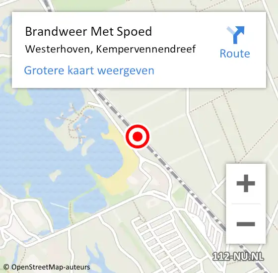 Locatie op kaart van de 112 melding: Brandweer Met Spoed Naar Westerhoven, Kempervennendreef op 10 april 2021 12:24