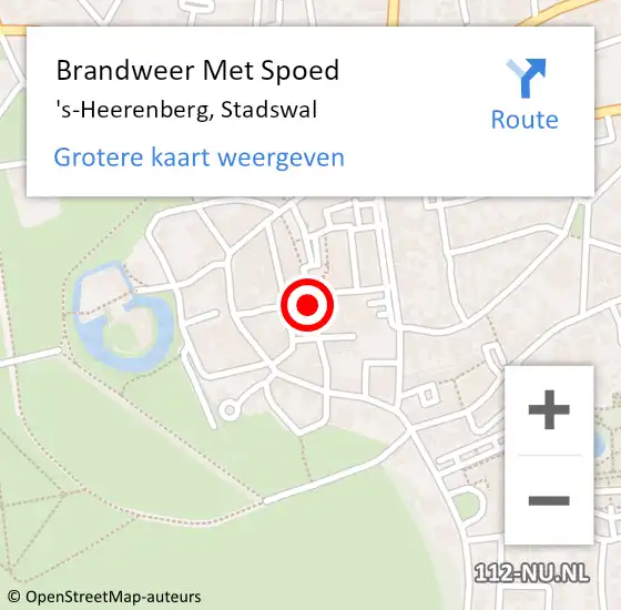 Locatie op kaart van de 112 melding: Brandweer Met Spoed Naar 's-Heerenberg, Stadswal op 10 april 2021 18:44