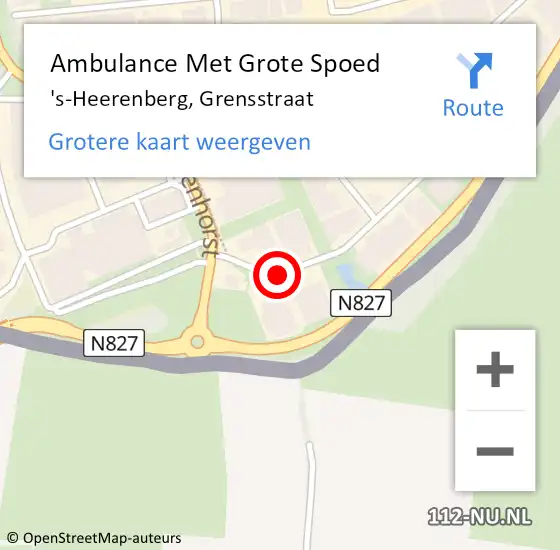 Locatie op kaart van de 112 melding: Ambulance Met Grote Spoed Naar 's-Heerenberg, Grensstraat op 7 juni 2014 14:33