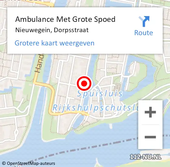 Locatie op kaart van de 112 melding: Ambulance Met Grote Spoed Naar Nieuwegein, Dorpsstraat op 12 april 2021 03:14