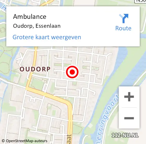 Locatie op kaart van de 112 melding: Ambulance Oudorp, Essenlaan op 7 juni 2014 15:53