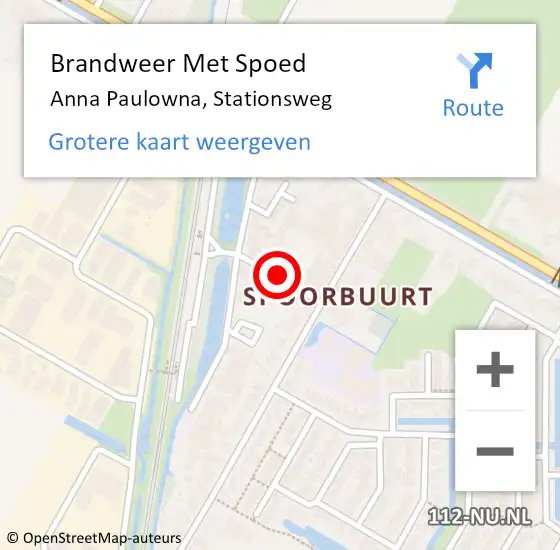 Locatie op kaart van de 112 melding: Brandweer Met Spoed Naar Anna Paulowna, Stationsweg op 14 april 2021 13:53