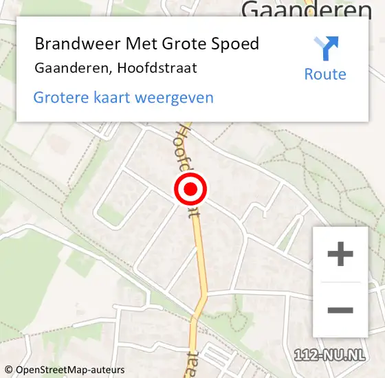 Locatie op kaart van de 112 melding: Brandweer Met Grote Spoed Naar Gaanderen, Hoofdstraat op 14 april 2021 15:29