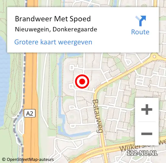 Locatie op kaart van de 112 melding: Brandweer Met Spoed Naar Nieuwegein, Donkeregaarde op 14 april 2021 21:43