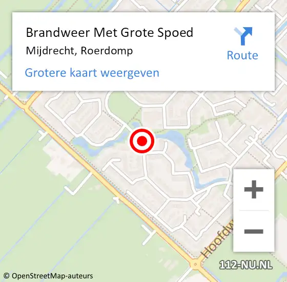 Locatie op kaart van de 112 melding: Brandweer Met Grote Spoed Naar Mijdrecht, Roerdomp op 15 april 2021 16:08