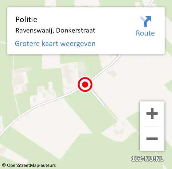 Locatie op kaart van de 112 melding: Politie Ravenswaaij, Donkerstraat op 15 april 2021 17:20