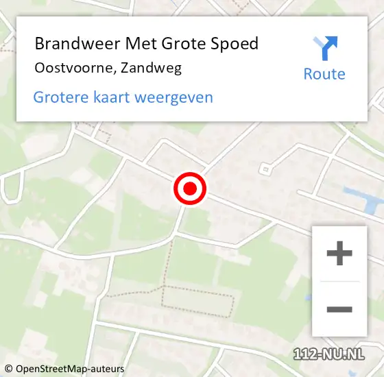 Locatie op kaart van de 112 melding: Brandweer Met Grote Spoed Naar Oostvoorne, Zandweg op 16 april 2021 04:52