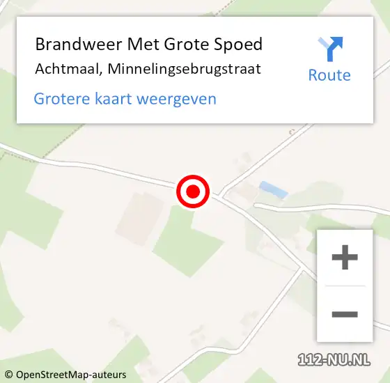 Locatie op kaart van de 112 melding: Brandweer Met Grote Spoed Naar Achtmaal, Minnelingsebrugstraat op 17 april 2021 14:52