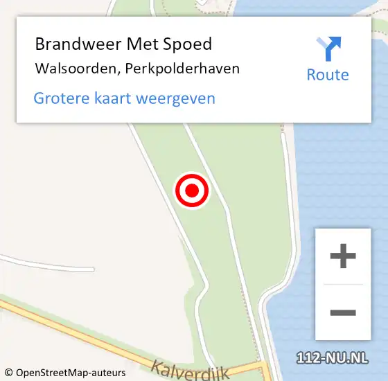 Locatie op kaart van de 112 melding: Brandweer Met Spoed Naar Walsoorden, Perkpolderhaven op 18 april 2021 05:32