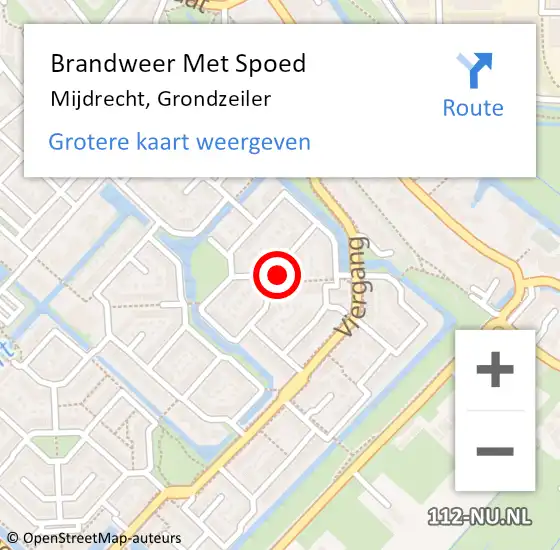 Locatie op kaart van de 112 melding: Brandweer Met Spoed Naar Mijdrecht, Grondzeiler op 18 april 2021 10:50