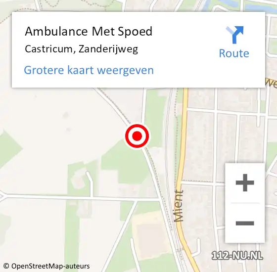 Locatie op kaart van de 112 melding: Ambulance Met Spoed Naar Castricum, Zanderijweg op 19 april 2021 06:51