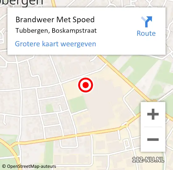 Locatie op kaart van de 112 melding: Brandweer Met Spoed Naar Tubbergen, Boskampstraat op 4 oktober 2013 12:36