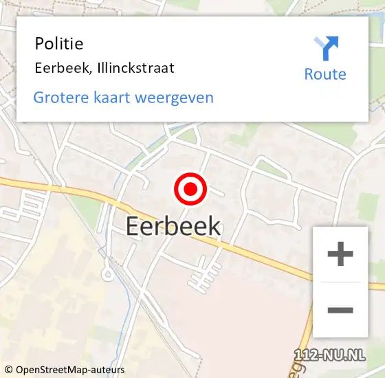 Locatie op kaart van de 112 melding: Politie Eerbeek, Illinckstraat op 19 april 2021 08:39