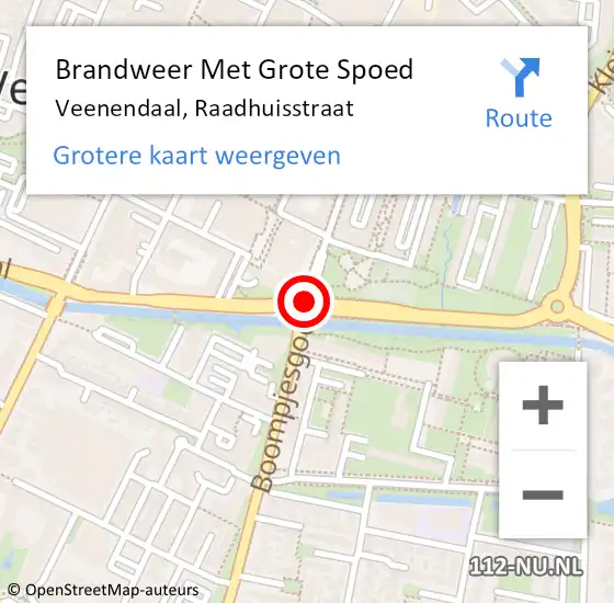 Locatie op kaart van de 112 melding: Brandweer Met Grote Spoed Naar Veenendaal, Raadhuisstraat op 19 april 2021 21:25