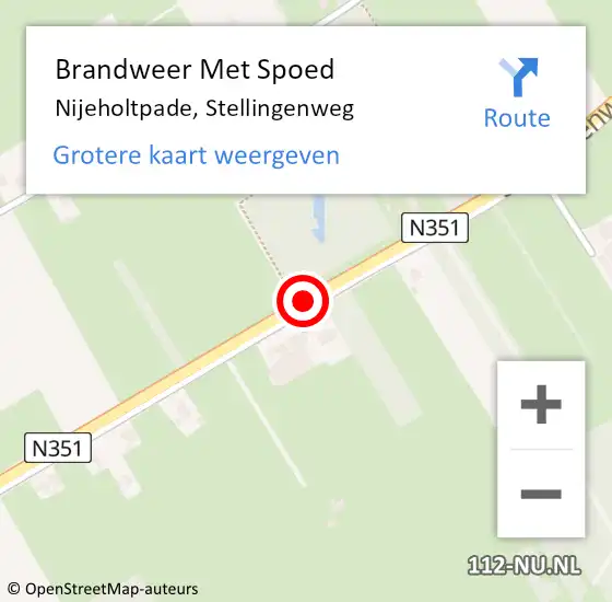 Locatie op kaart van de 112 melding: Brandweer Met Spoed Naar Nijeholtpade, Stellingenweg op 19 april 2021 23:34