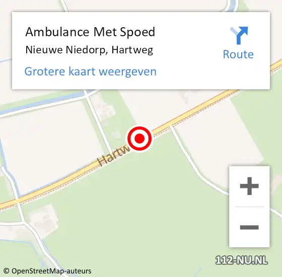 Locatie op kaart van de 112 melding: Ambulance Met Spoed Naar Nieuwe Niedorp, Hartweg op 20 april 2021 13:07