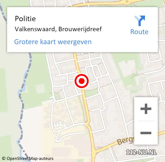 Locatie op kaart van de 112 melding: Politie Valkenswaard, Brouwerijdreef op 20 april 2021 14:00