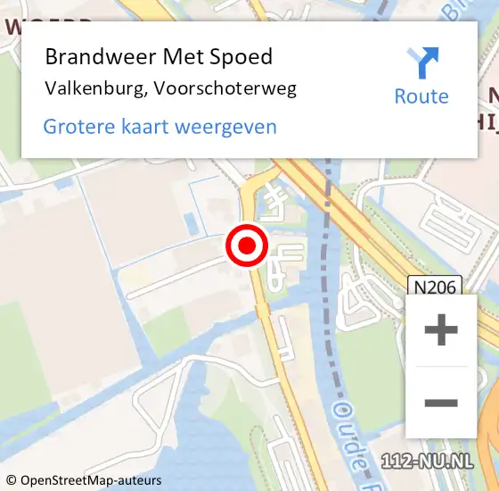 Locatie op kaart van de 112 melding: Brandweer Met Spoed Naar Valkenburg, Voorschoterweg op 8 juni 2014 12:40