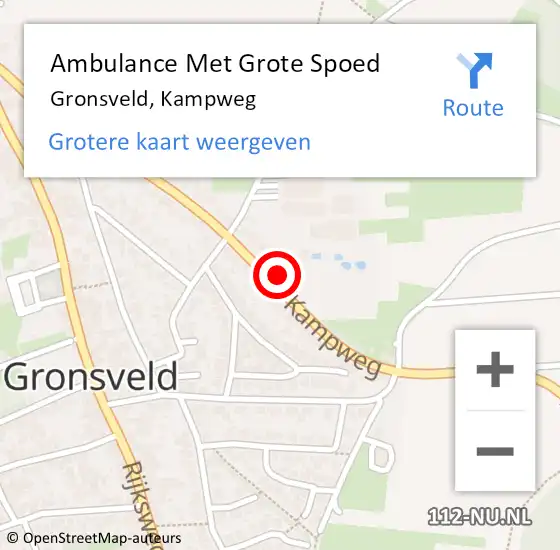 Locatie op kaart van de 112 melding: Ambulance Met Grote Spoed Naar Gronsveld, Kampweg op 8 juni 2014 13:50