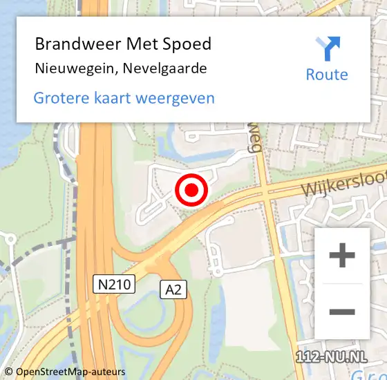 Locatie op kaart van de 112 melding: Brandweer Met Spoed Naar Nieuwegein, Nevelgaarde op 21 april 2021 09:38