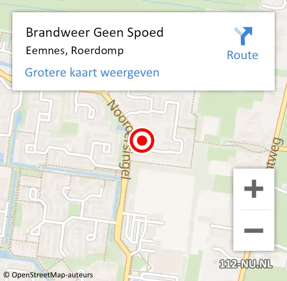 Locatie op kaart van de 112 melding: Brandweer Geen Spoed Naar Eemnes, Roerdomp op 21 april 2021 17:34