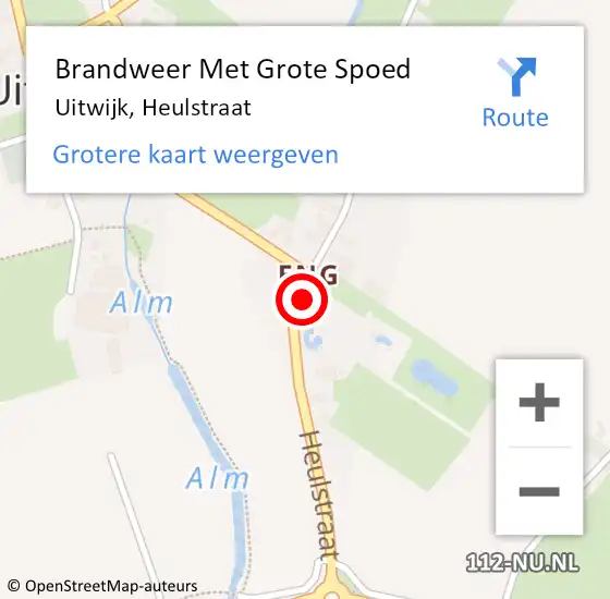 Locatie op kaart van de 112 melding: Brandweer Met Grote Spoed Naar Uitwijk, Heulstraat op 8 juni 2014 19:26
