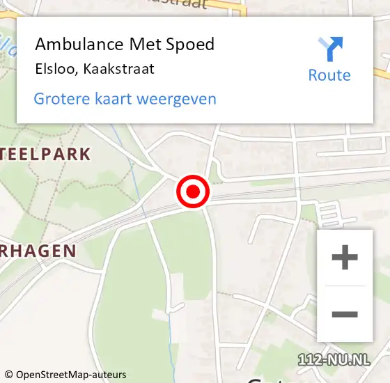 Locatie op kaart van de 112 melding: Ambulance Met Spoed Naar Elsloo, Kaakstraat op 8 juni 2014 20:22