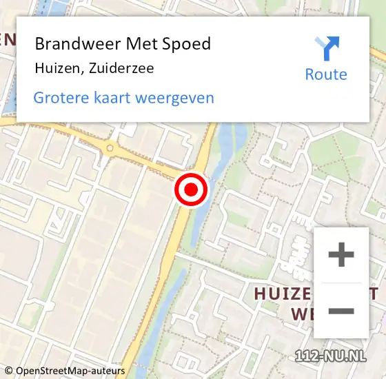 Locatie op kaart van de 112 melding: Brandweer Met Spoed Naar Huizen, Zuiderzee op 25 april 2021 15:47