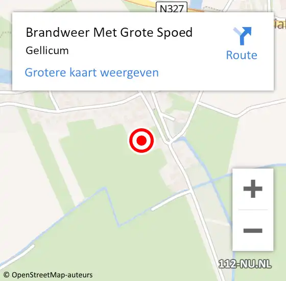 Locatie op kaart van de 112 melding: Brandweer Met Grote Spoed Naar Gellicum op 25 april 2021 16:30