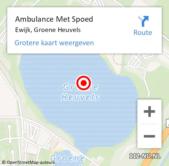 Locatie op kaart van de 112 melding: Ambulance Met Spoed Naar Ewijk, Groene Heuvels op 26 april 2021 00:12