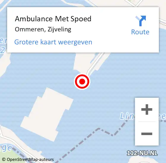 Locatie op kaart van de 112 melding: Ambulance Met Spoed Naar Ommeren, Zijveling op 26 april 2021 19:36