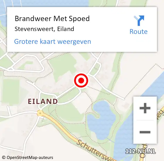 Locatie op kaart van de 112 melding: Brandweer Met Spoed Naar Stevensweert, Eiland op 27 april 2021 09:43