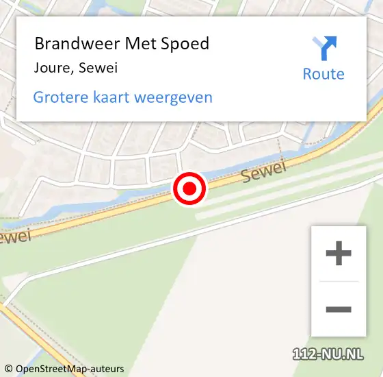 Locatie op kaart van de 112 melding: Brandweer Met Spoed Naar Joure, Sewei op 27 april 2021 11:02