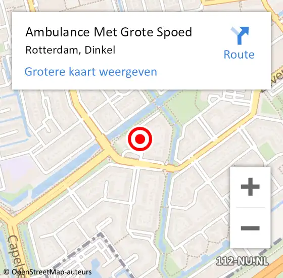 Locatie op kaart van de 112 melding: Ambulance Met Grote Spoed Naar Rotterdam, Dinkel op 27 april 2021 14:21