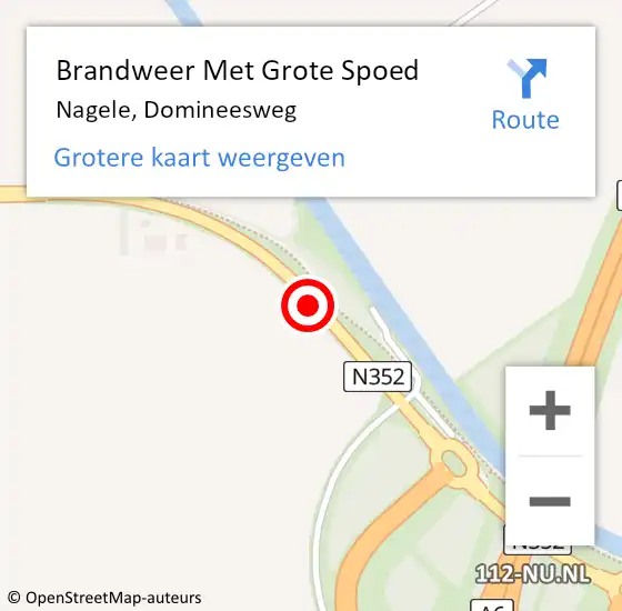 Locatie op kaart van de 112 melding: Brandweer Met Grote Spoed Naar Nagele, Domineesweg op 28 april 2021 13:20