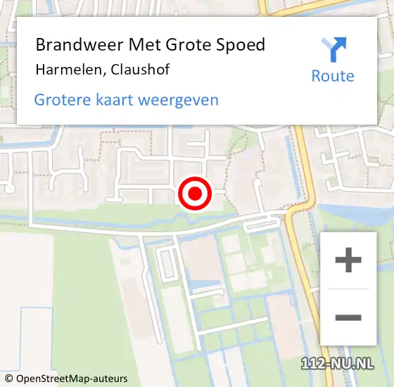 Locatie op kaart van de 112 melding: Brandweer Met Grote Spoed Naar Harmelen, Claushof op 28 april 2021 20:12