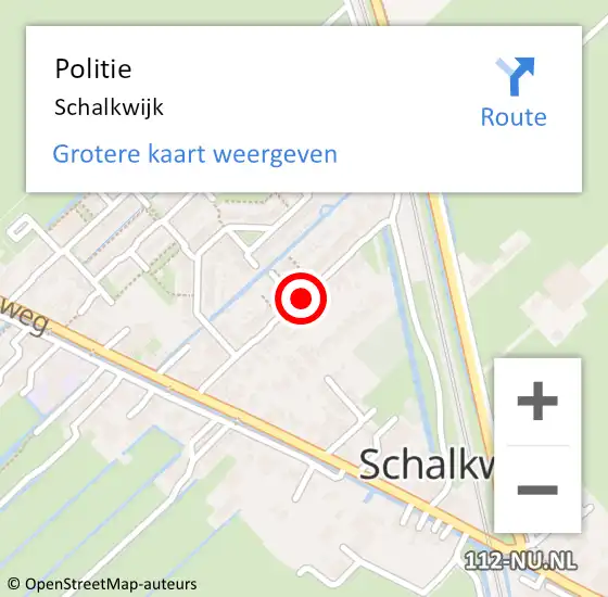 Locatie op kaart van de 112 melding: Politie Schalkwijk op 29 april 2021 10:51