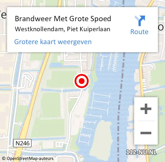 Locatie op kaart van de 112 melding: Brandweer Met Grote Spoed Naar Westknollendam, Piet Kuiperlaan op 29 april 2021 17:45