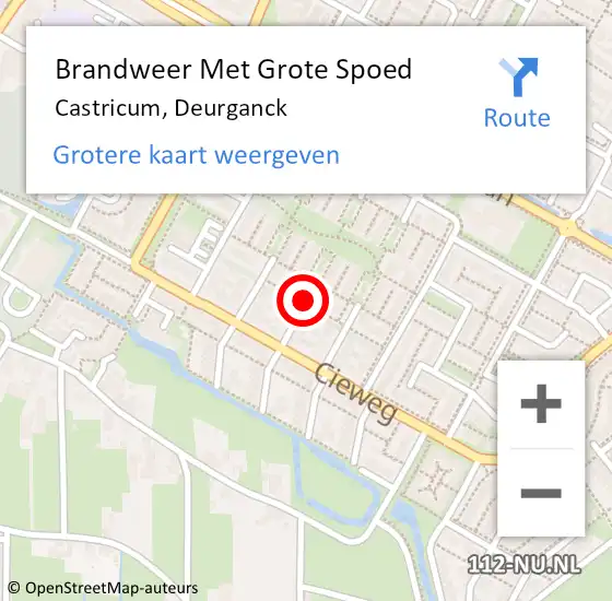 Locatie op kaart van de 112 melding: Brandweer Met Grote Spoed Naar Castricum, Deurganck op 30 april 2021 20:22