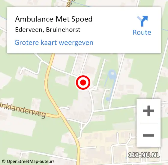 Locatie op kaart van de 112 melding: Ambulance Met Spoed Naar Ederveen, Bruinehorst op 1 mei 2021 16:36