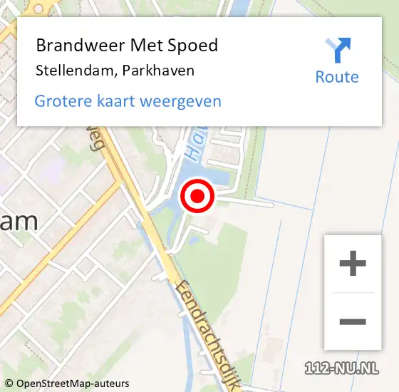 Locatie op kaart van de 112 melding: Brandweer Met Spoed Naar Stellendam, Parkhaven op 2 mei 2021 10:22