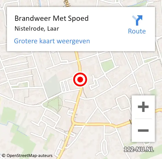 Locatie op kaart van de 112 melding: Brandweer Met Spoed Naar Nistelrode, Laar op 3 mei 2021 06:42