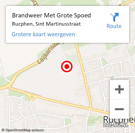 Locatie op kaart van de 112 melding: Brandweer Met Grote Spoed Naar Rucphen, Sint Martinusstraat op 3 mei 2021 10:07