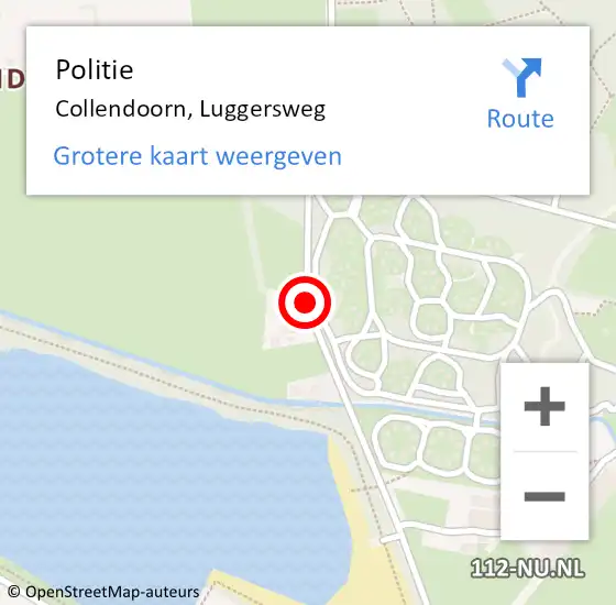 Locatie op kaart van de 112 melding: Politie Collendoorn, Luggersweg op 3 mei 2021 11:22