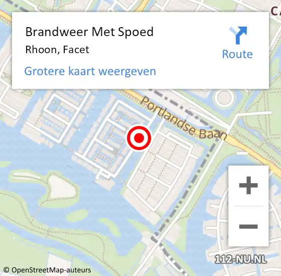 Locatie op kaart van de 112 melding: Brandweer Met Spoed Naar Rhoon, Facet op 3 mei 2021 14:47