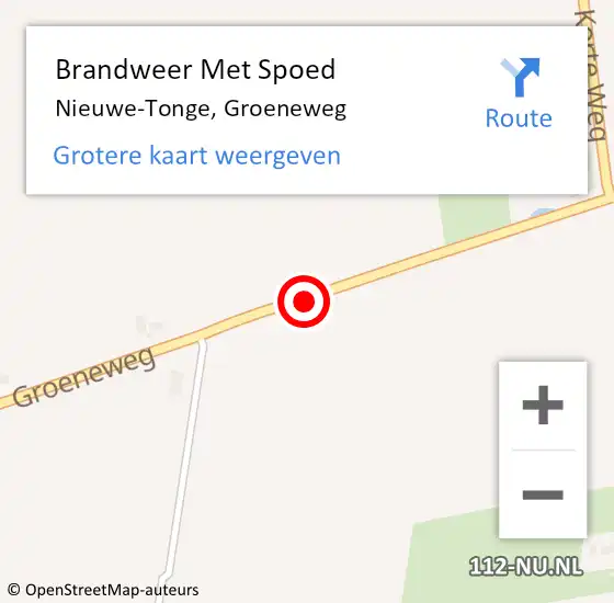 Locatie op kaart van de 112 melding: Brandweer Met Spoed Naar Nieuwe-Tonge, Groeneweg op 4 mei 2021 11:12