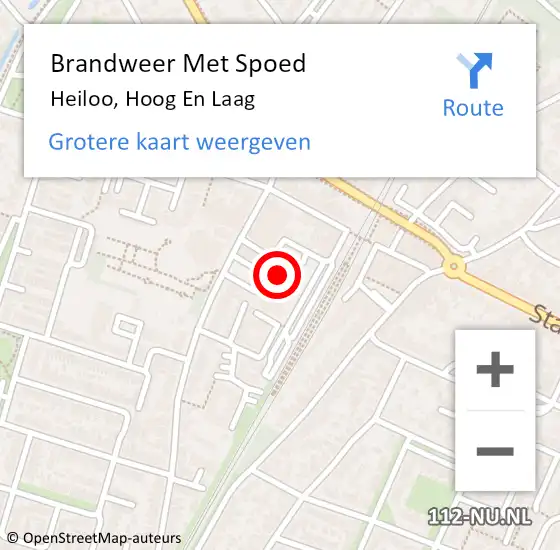 Locatie op kaart van de 112 melding: Brandweer Met Spoed Naar Heiloo, Hoog En Laag op 9 juni 2014 17:30