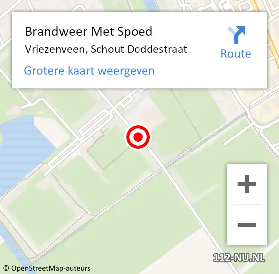 Locatie op kaart van de 112 melding: Brandweer Met Spoed Naar Vriezenveen, Schout Doddestraat op 4 mei 2021 18:00