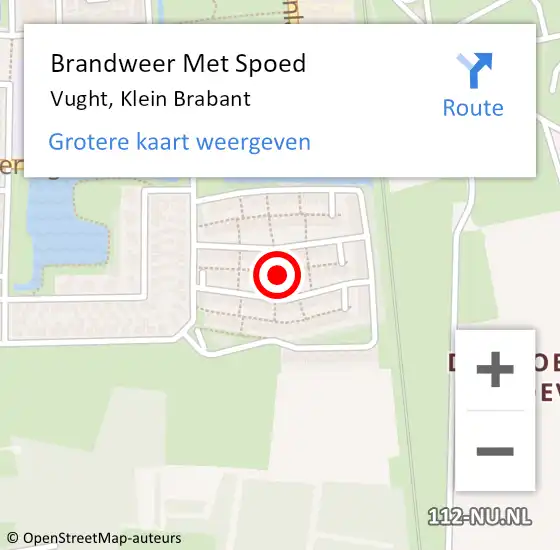 Locatie op kaart van de 112 melding: Brandweer Met Spoed Naar Vught, Klein Brabant op 5 mei 2021 10:34