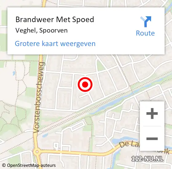 Locatie op kaart van de 112 melding: Brandweer Met Spoed Naar Veghel, Spoorven op 5 mei 2021 21:10